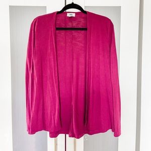 Fuschia cotton cardi